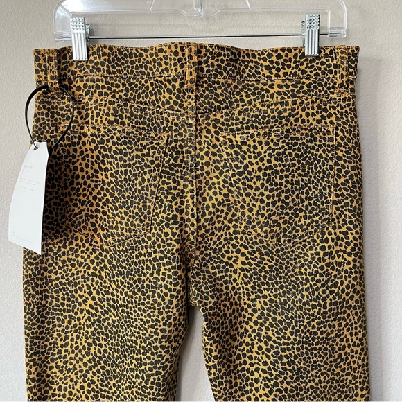 Current/Elliott NWT The High Waist Stiletto Straight Jeans Spotted Leopard Sz 29 - Picture 7 of 10